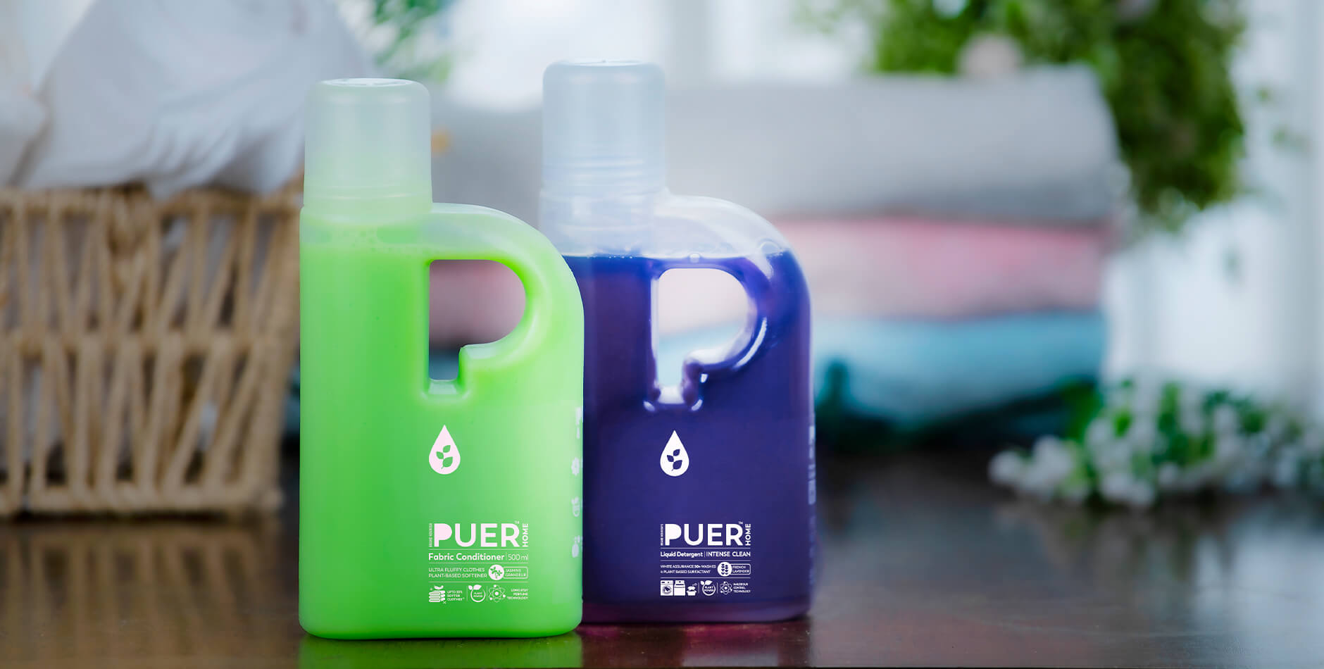 intense clean liquid detergent & jasmine grandieur fabic conditioner