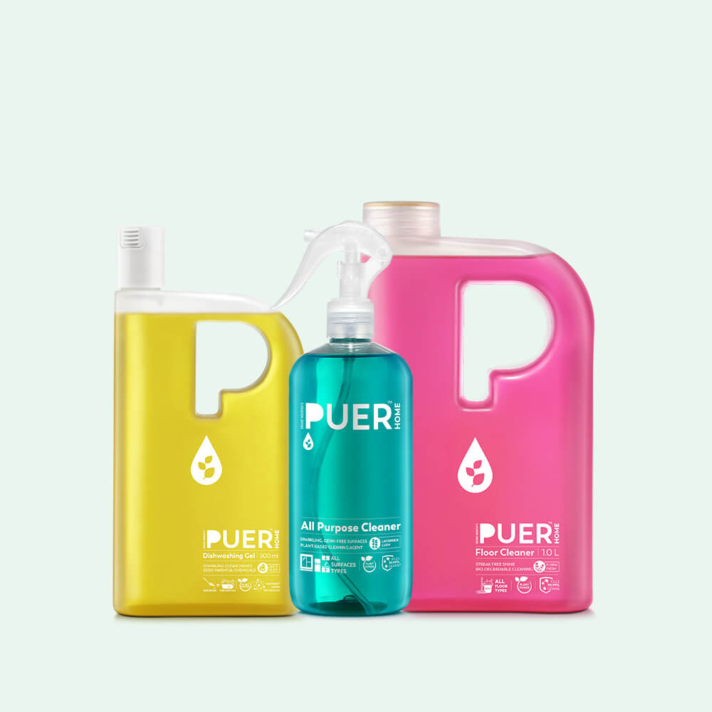 Dishwashing Gel 500 ML #size_500 ML_fragrances_Zesty Blast + All Purpose Cleaner Lavender Lush 500 ML @Regular #size_500 ML_fragrances_Lavender Lush + Floor Cleaner 1000 ML #size_1000 ML_fragrances_Floral Fresh